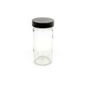 4oz Spice Glass Jar w/ Matte Black Child Resistant Lid ; 100/case