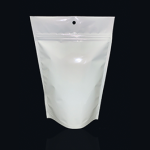 5" x 8" + 2-1/2"  - 4 Mil Clear/White Stand Up Pouch; 1,000/case