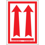 3" x 4-1/4"  Double Arrows (Red) Label; 500/roll