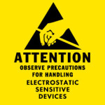 2" x 2" Attention Electrostatic Sensitive Devices Label; 500/roll