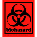 1-3/4" x 2"  Biohazard Label; 500/roll