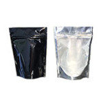 4-1/2" x 6" + 2-1/2"  - 4 Mil Black Gloss/Clear Stand Up Pouch; 1,000/case