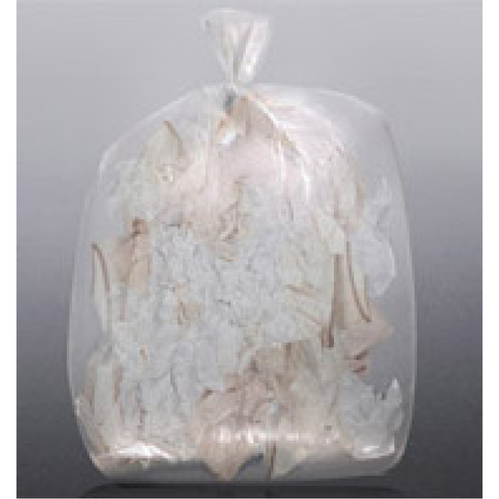 15" x 9" x 23"   7-10 Gallon 1 Mil Clear Trash Can Liners; 500/case
