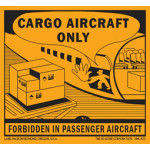 4-1/2" x 4-3/4"  Cargo Aircraft Only Label; 500/roll