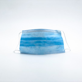 Disposable 3-Layer Earloop Face Mask for General Use - Blue; 50/box