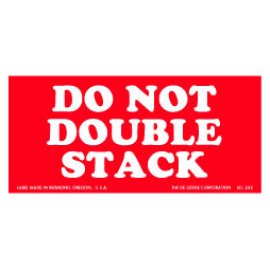 2" x 4"  Do Not Double Stack Label; 500/roll