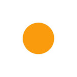 3/4" Diameter Fluorescent Orange Label; 1000/roll