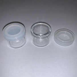 6ML Glass No Neck Concentrate Jar w/Clear Food Grade Silicone Lid; 1,008/case