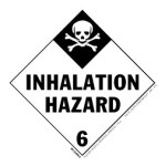 4" x 4"  Inhalation Hazard Class 6 Label; 500/roll