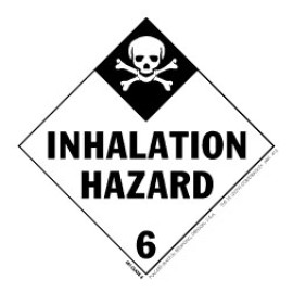 4" x 4"  Inhalation Hazard Class 6 Label; 500/roll