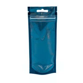 3" x 7" + 1-1/2"  - 4 Mil Matte Black/Clear Stand Up Pouch; 1,000/case