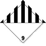 4" x 4"  Miscellaneous Class 9 Label; 500/roll