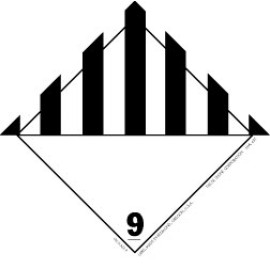 4" x 4"  Miscellaneous Class 9 Label; 500/roll