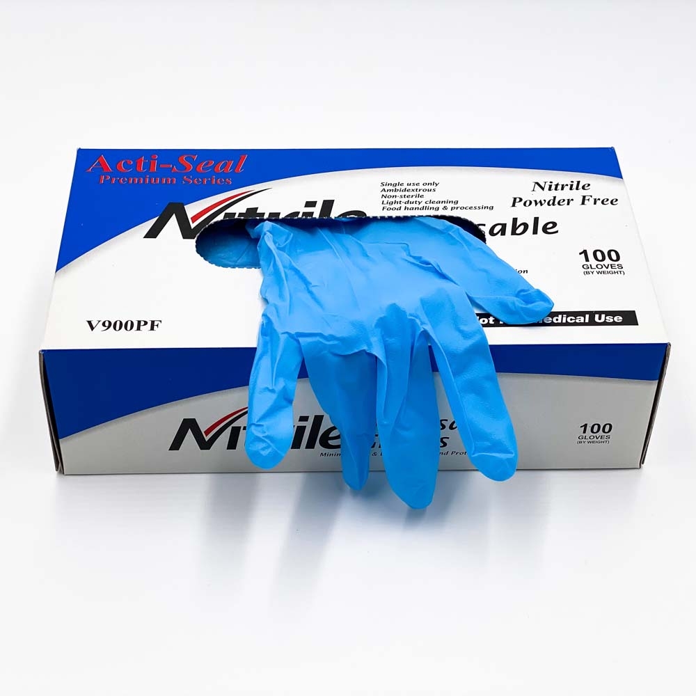 Acti-Seal Powder-Free Nitrile Gloves - Large; 100/box