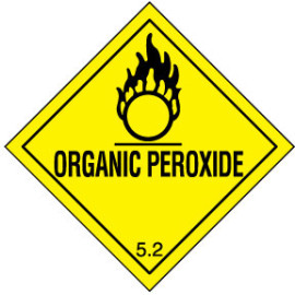 4" x 4"  Organic Peroxide Label; 500/roll