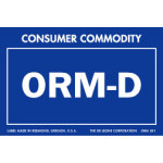 2" x 3"  ORM-D Consumer Commodity Label; 500/roll