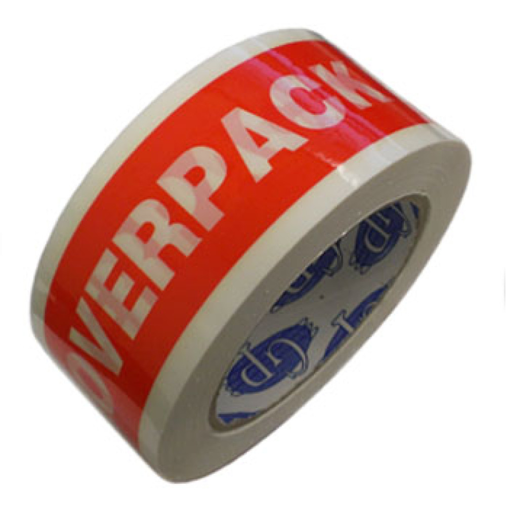 2" x 110 YD  - Printed Tape "overpack"; 36 rolls/case