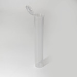Clear Plastic Pop-Top Pre-Roll Joint Tube; 1,000/case