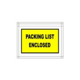 4-1/2" x 6" Printed Packing List Enclosed -  Full window Yellow Block Envelope; 1,000/case
