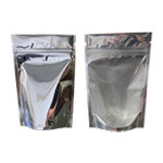 4" x 6" + 2"  - 4 Mil Clear/Silver Stand Up Pouch; 1,000/case