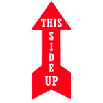 3" x 7"  This Side Up Label; 500/roll