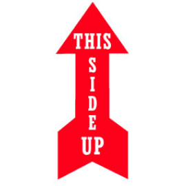 3" x 7"  This Side Up Label; 500/roll