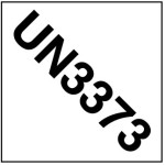 4" x 4"  UN3373 Biological Substance Label; 500/roll