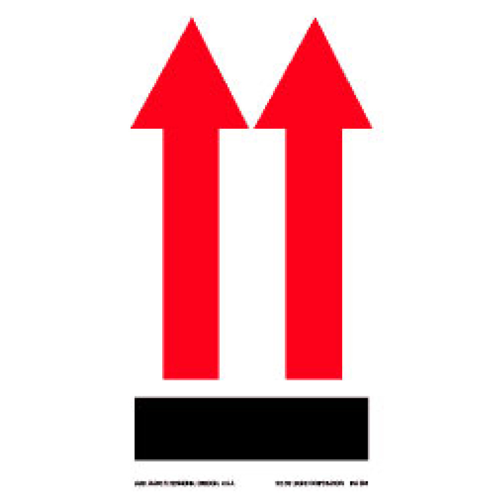 3" x 4"  International Double Arrows Label; 500/roll