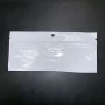 6" x 2-3/4"  - 4 Mil Clear/White Pre-Roll Zip Bag; 1,000/case