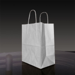16" x 6" x 12" (Vogue)  -   White Handled Shopping Bag; 250/case