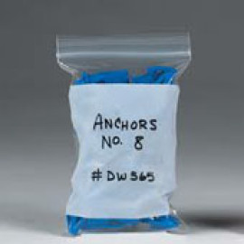 12" x 15"   - 2 Mil White Block Reclosable Poly Bag; 1,000/case